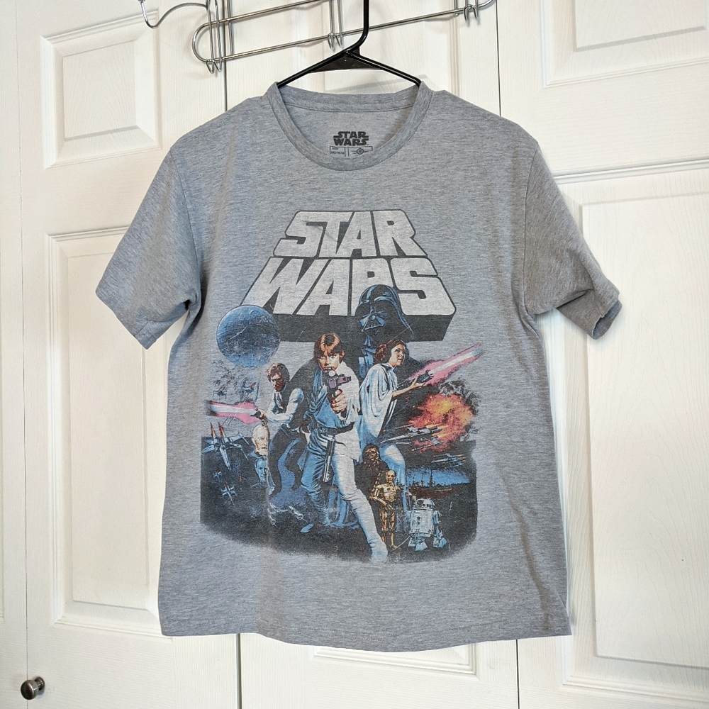 Unisex Size Medium Vintage Grey Star Wars Tshirt